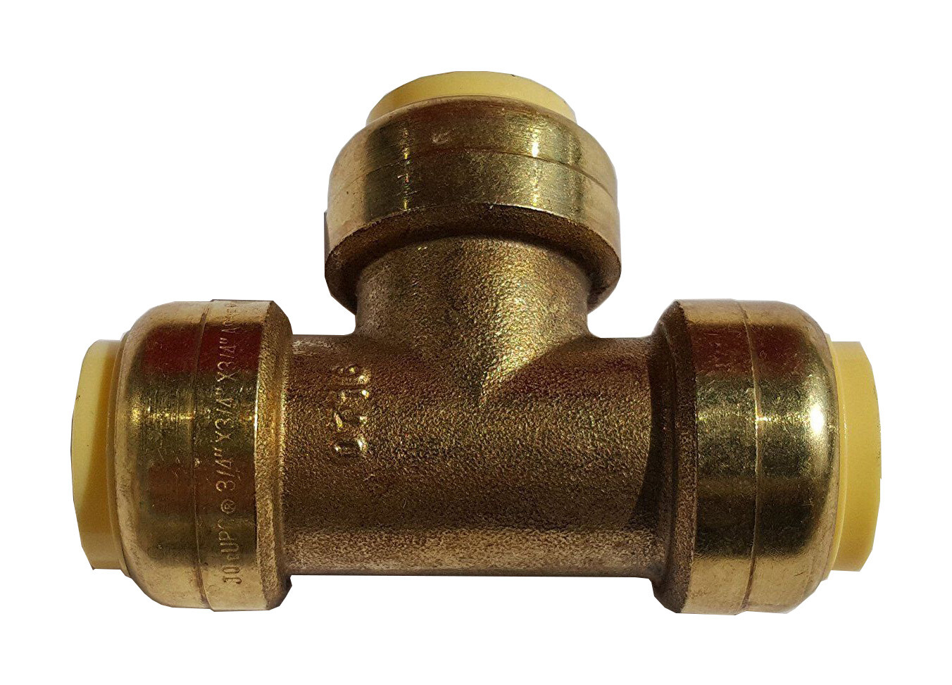 3/4" PUSH FIT TEES (10 PIECES) - LEAD FREE BRASS 3/4 X 3/4 X 3/4 gallery