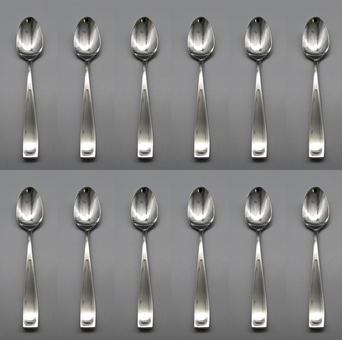 Oneida Stainless MODA (GLOSSY) Oval Soup / Place Spoons - Set of Twelve * (VIET) gallery