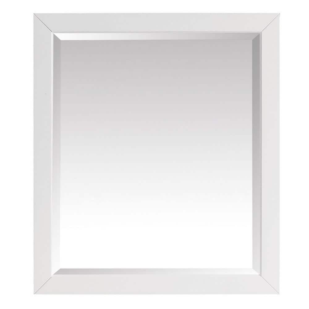 Home Decorators Windlowe 28 in. x 32 in. Rectangular Wood Framed Mirror w/ White gallery
