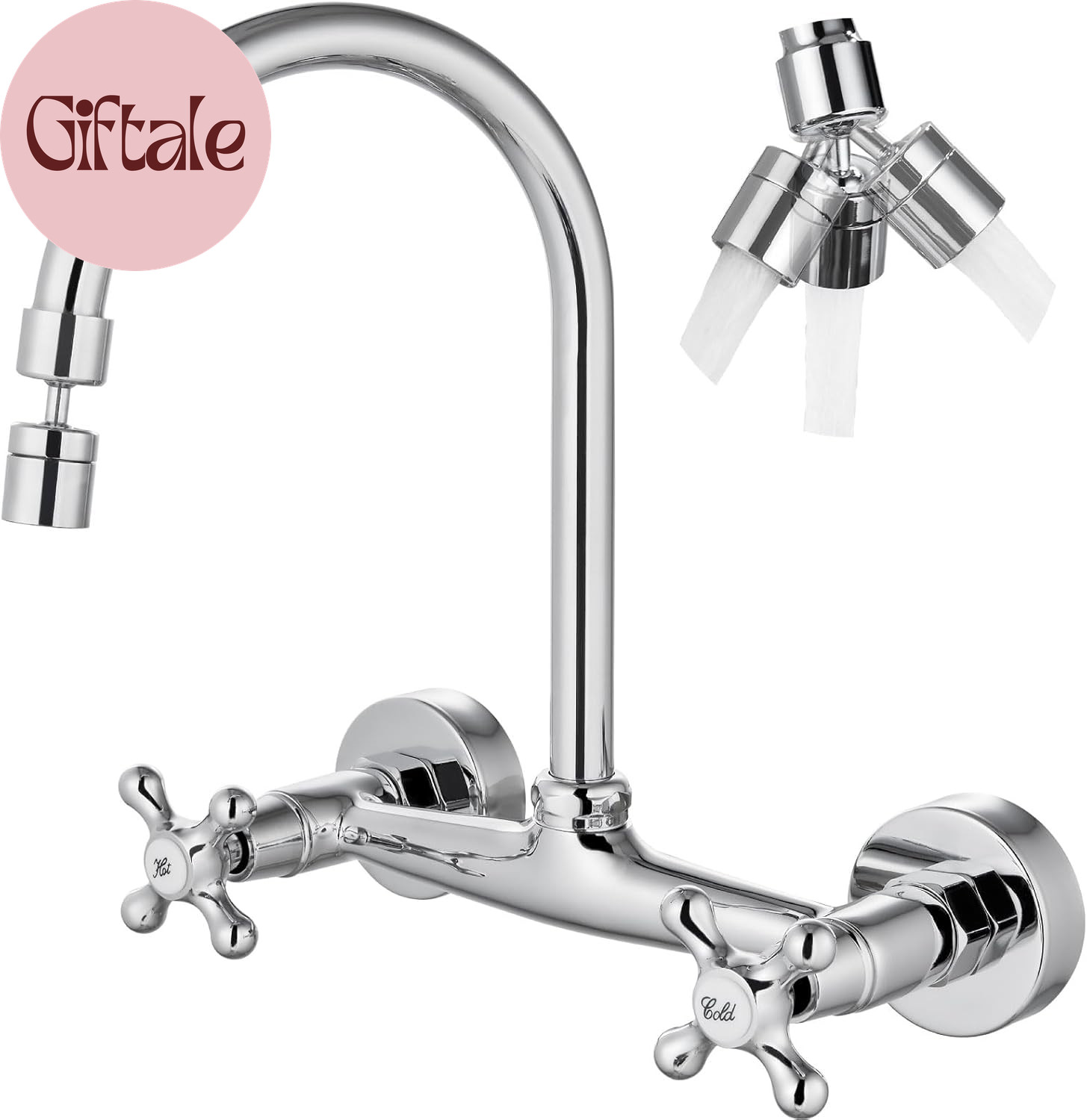 Wall Mount Kitchen Faucet with Sprayer Wall Mounted Kitchen Sink Faucet Double C gallery