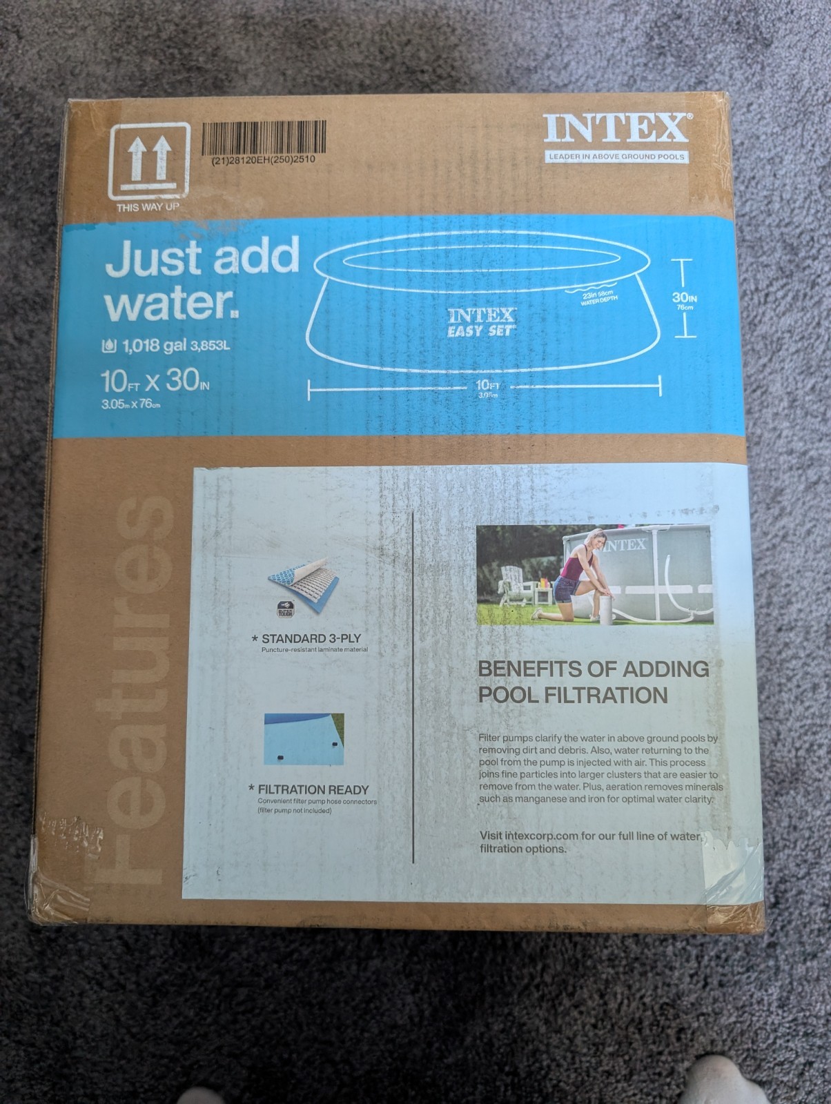 INTEX 28120EH 10ft x 30in Easy Set Pool NEW IN BOX! CHEAP! gallery