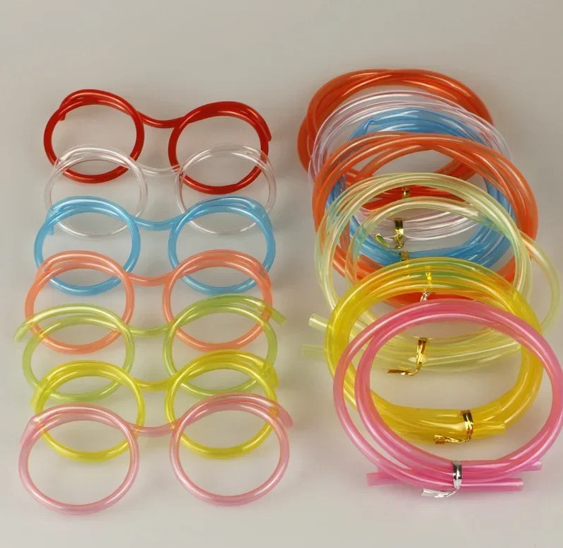 2pcs Straw Glasses – Flexible Funny Drinking Straws for Kids & Parties - NEW gallery