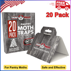 20 Pack Pantry Moth Traps – Safe and Effective for Food and Cupboard, Glue Traps