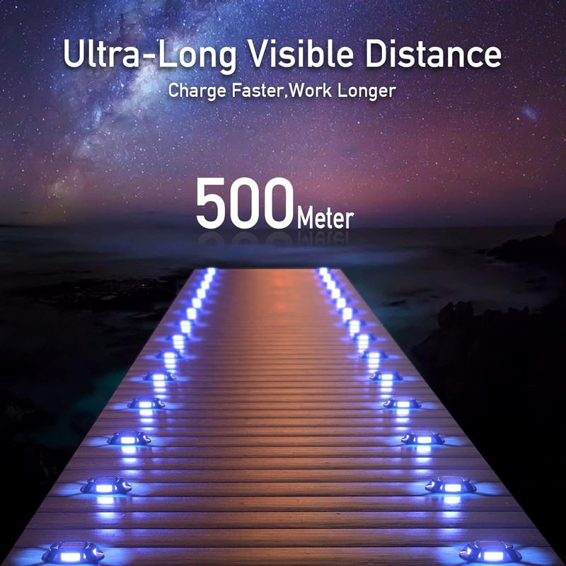 16Pack Led Multicolor Solar Deck Lights Outdoor Dock Driveway Lights for Sidewal gallery