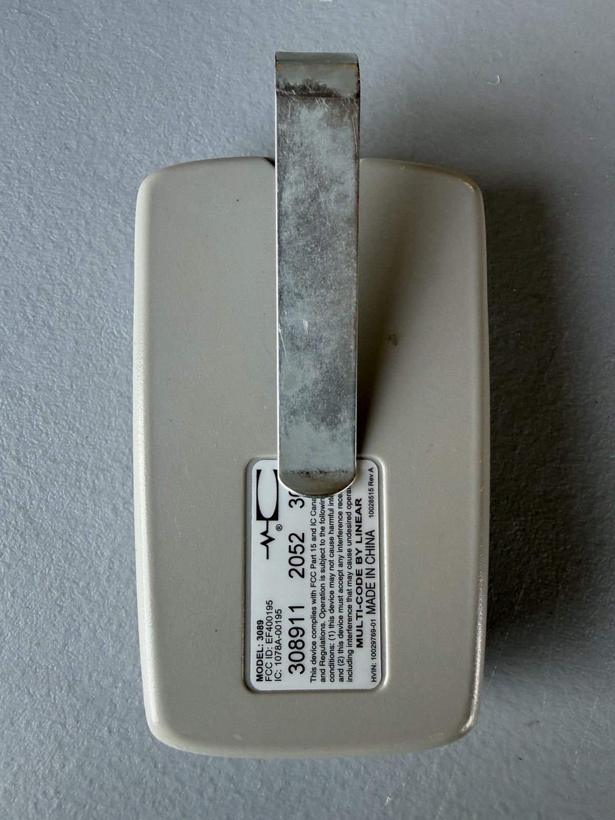 Linear Multi-Code 3089 Remote Gate/Garage Door Opener 1 Button 300MHz gallery
