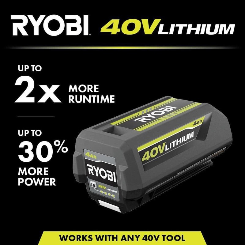 RYOBI 40V Lithium-Ion 4.0 Ah Battery gallery