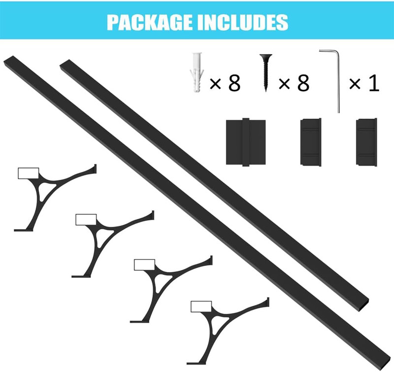Foot Rail Kit - Railing Hardware Undercounter Mount Hardware Improve Comfort and gallery