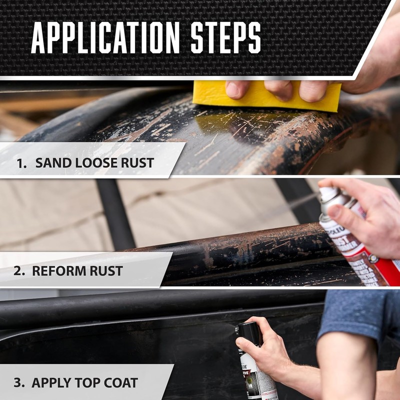 Rust-Oleum 248658-6PK Stops Rust Reformer Spray Paint, 10.25 oz, Black, 6 Pack gallery