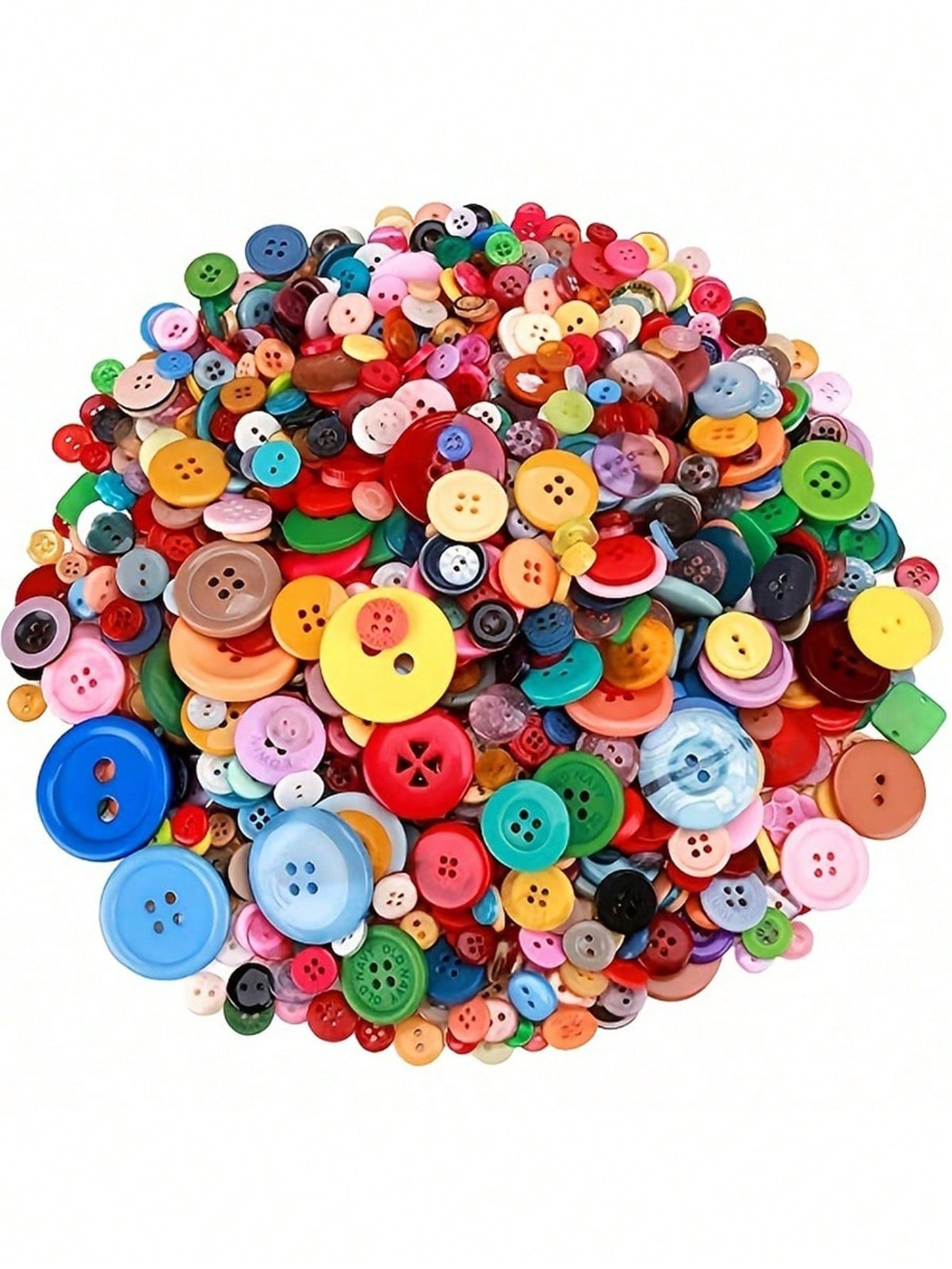 600pcs Multicolor Assorted Round Resin Buttons 2 & 4 Hole Bulk Craft Sewing gallery