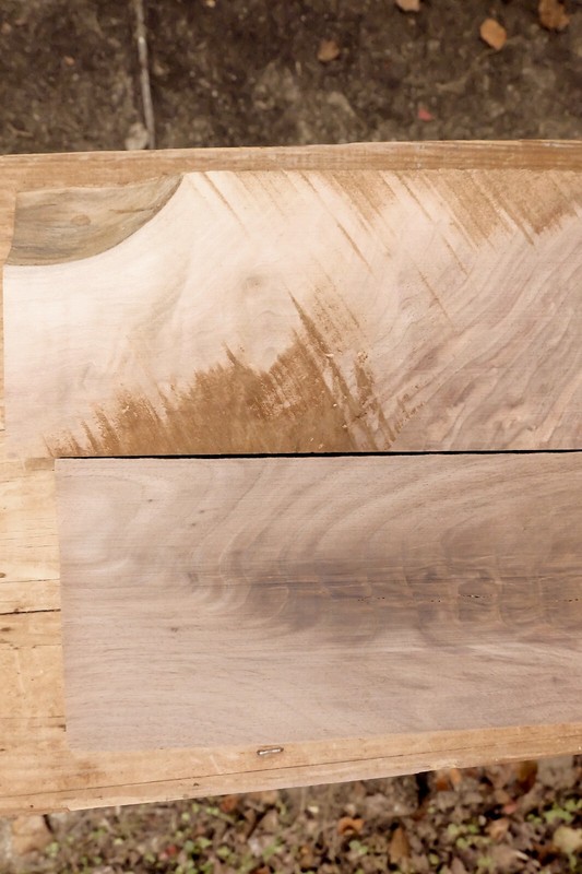 AGED EASTERN BLACK WALNUT CROTCH 2 BOARDS 17X5.5X.94 inches each gallery