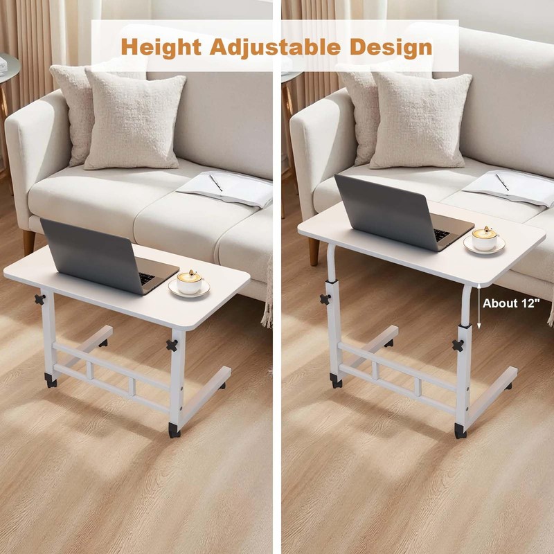 Mobile Standing Desk Adjustable Height for Laptop Small Rolling & Portable Desk gallery