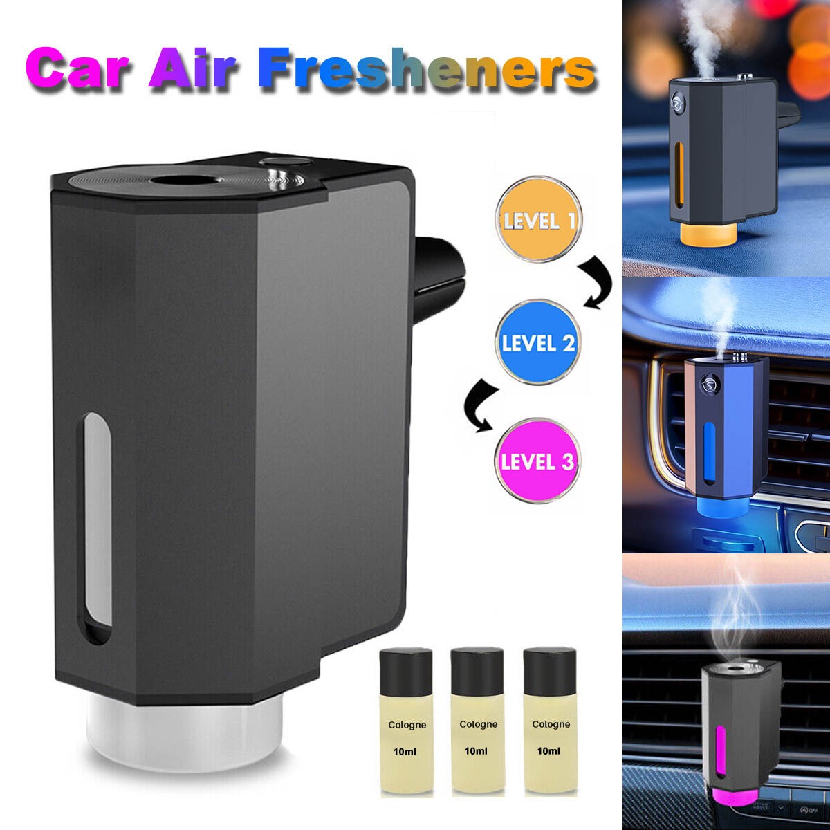 Smart Car Air Freshener Diffuser Car Vent Perfume Eliminate Odors 30ml Cologne gallery