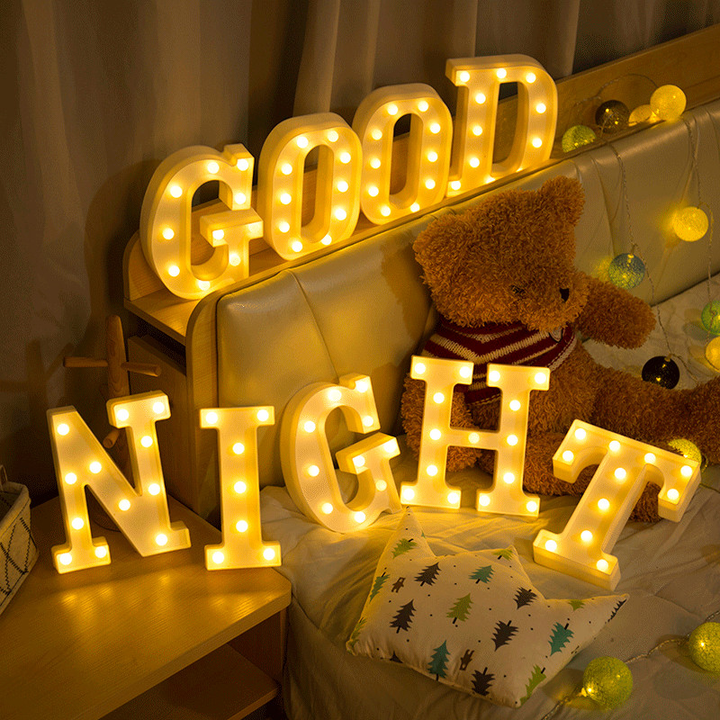 Light Up Letter LED Alphabet PlasticParty Sign Wedding Festival Stand Decoration gallery