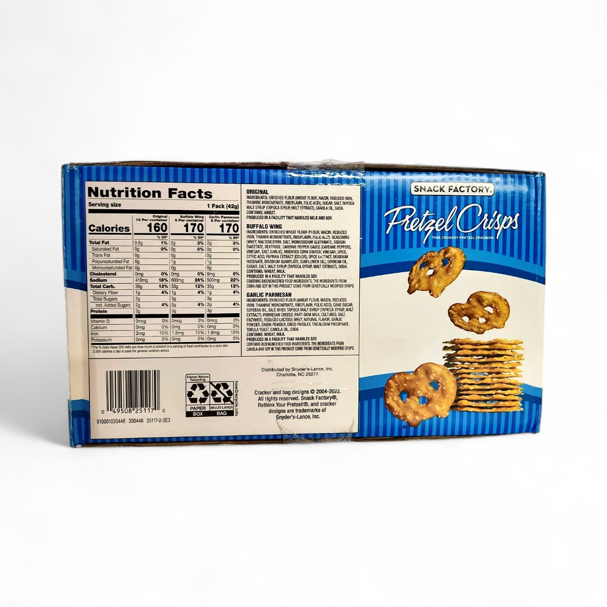 Snack Factory Variety Pack Pretzel Crisps Snack Bags, 1.5 oz - 24 Count gallery