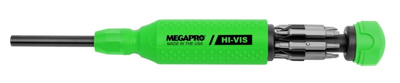 Megapro Hi Vis Original Multi Bit Screwdriver 15 in 1 High Visibility Green USA gallery