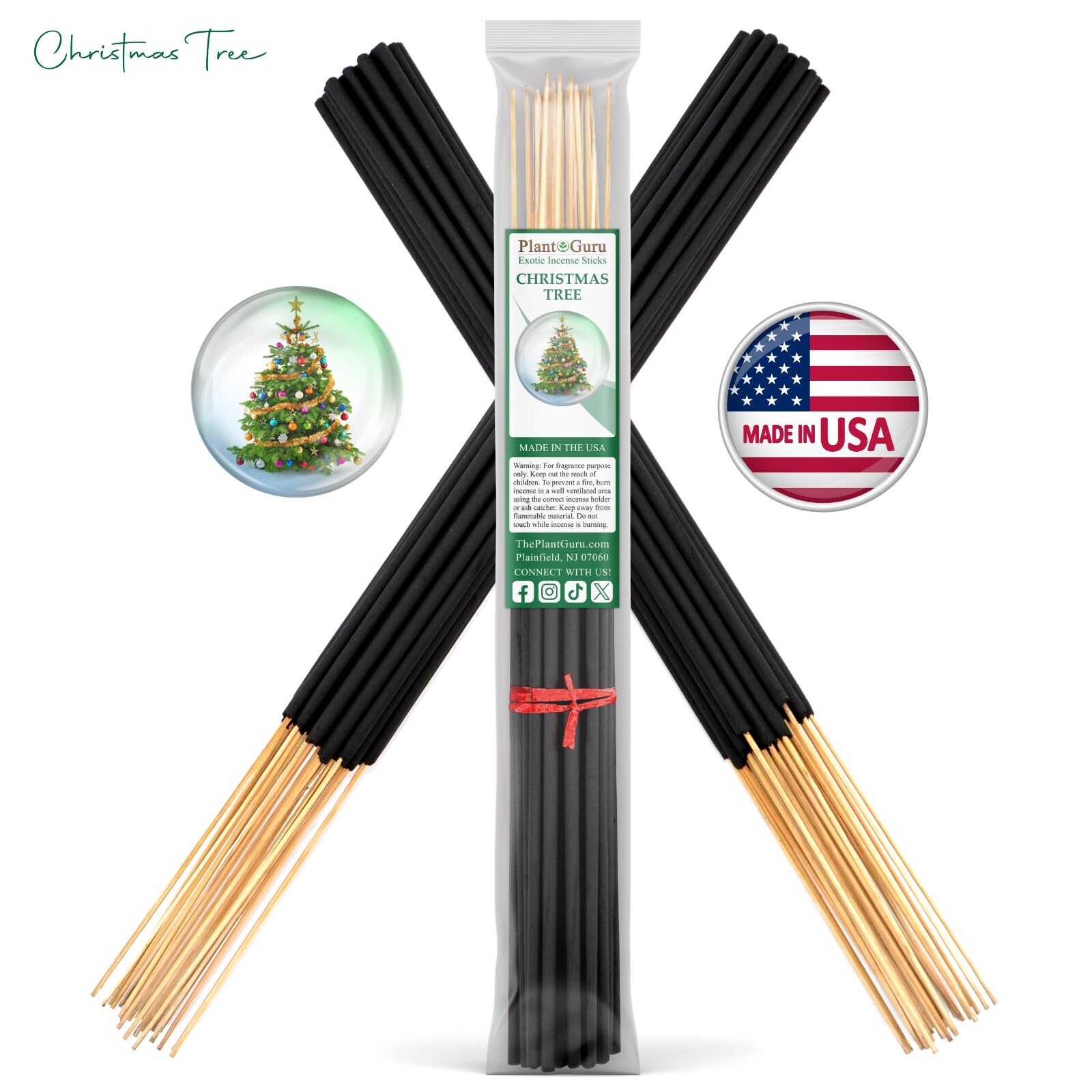 CHRISTMAS TREE Incense Sticks 19" Jumbo Extra Large Bulk Handmade Hand Dipped gallery