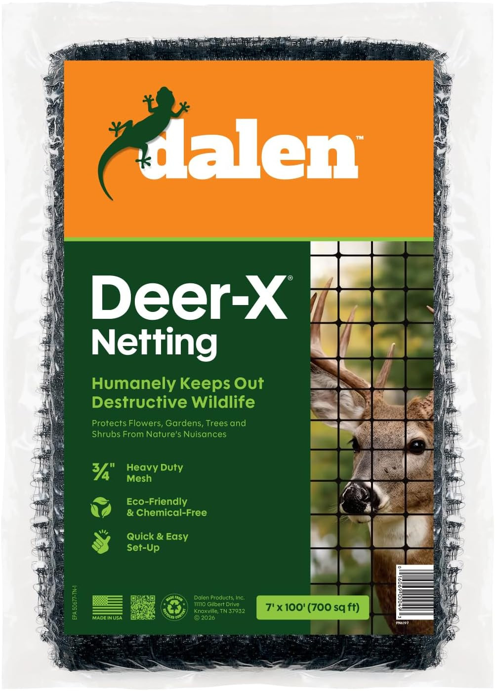 Dalen Deer-X Protective Netting for Gardens & Landscapes - 7 Ft X 100 Ft Black G gallery