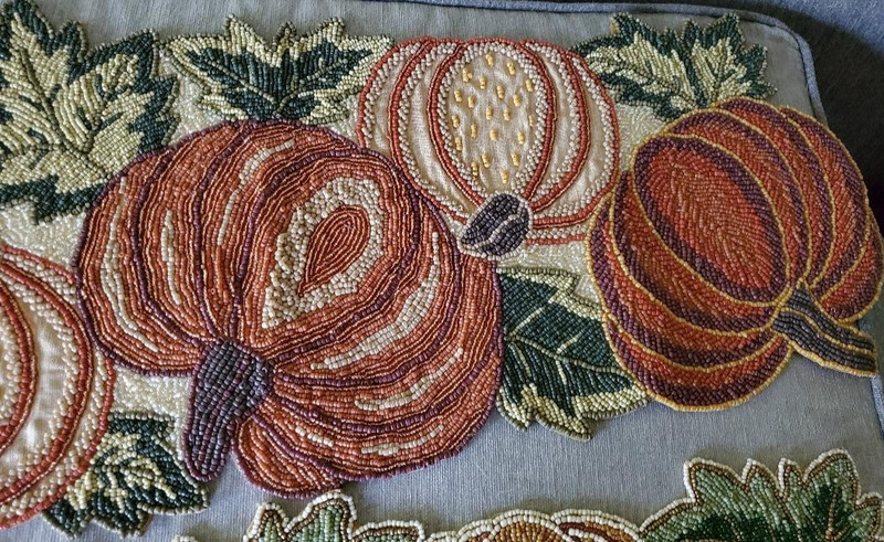 Pumpkin Beaded Table Runners SELECT ONE gallery