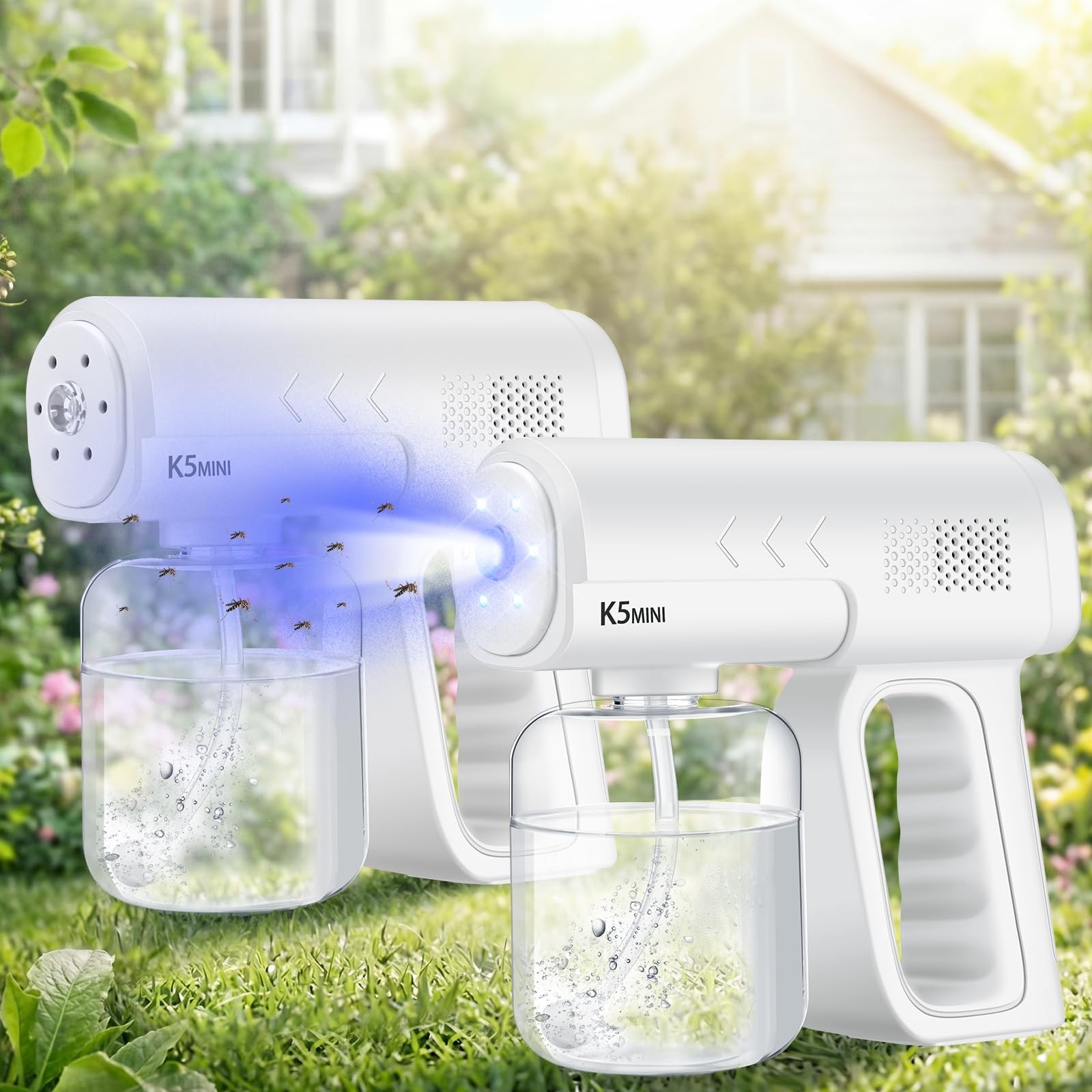 2 Pack Rechargeable Atomizer Nano Sprayer Gun Mosquito Repellent White gallery