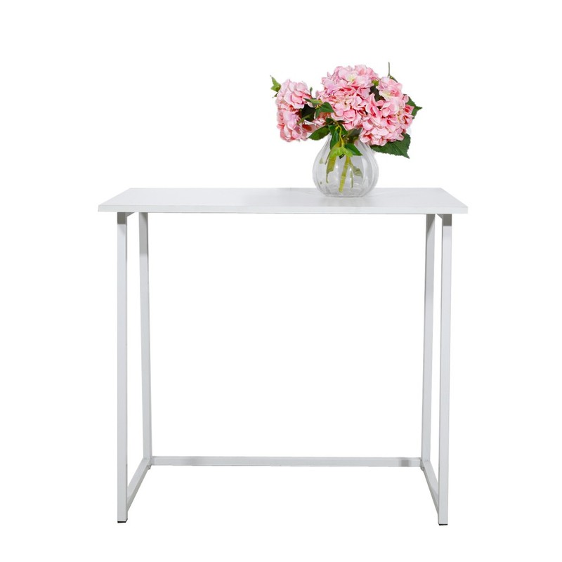 Simple Collapsible Computer Desk White gallery
