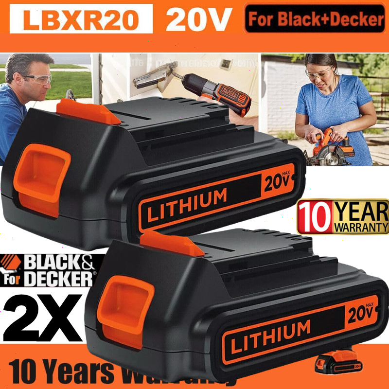 2Pack 20V Lithium-ion 1.5Ah Battery for BLACK DECKER 20 Volt LBXR20 LBX20 LB20 gallery