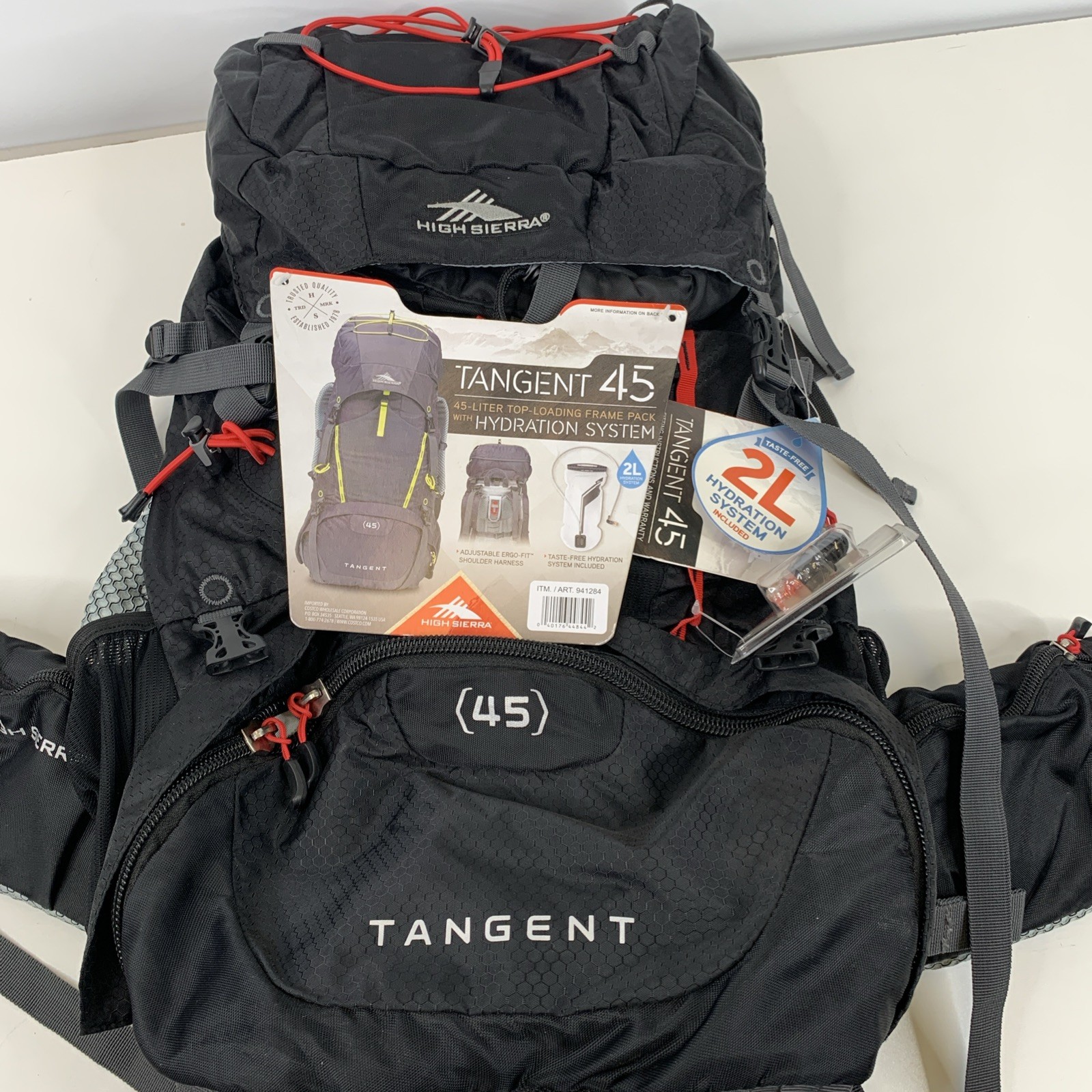 High Sierra Tangent 45 Top Loading Frame Pack w/2-Liter Hydration Bag