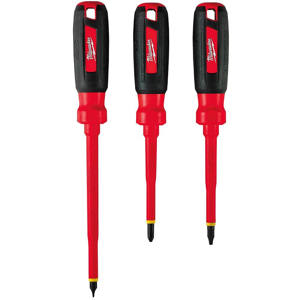 Milwaukee 48-22-2202 1,000V Multi-Tip Insulated Screwdriver Set - 3pc gallery