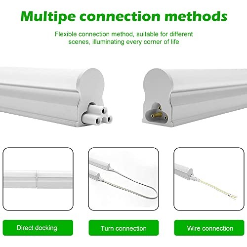 LightingWill 10 Pack LED Shop Light 4FT 3000~3500K, 20W, 4FT-10Pack Warm White gallery