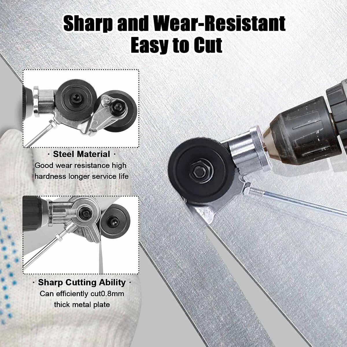 Electric Drill Shears Plate Cutter Attachment Metal Sheet Cutter Nibbler Saw . gallery