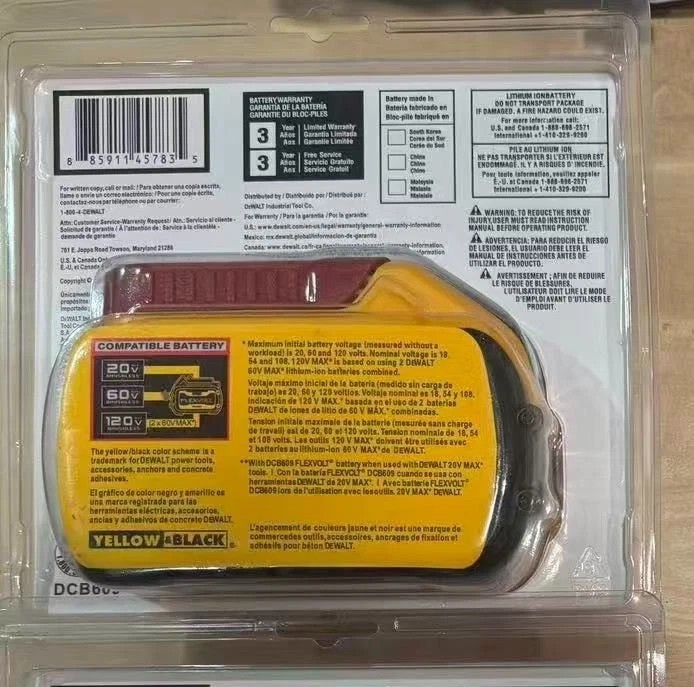 DEWALT DCB609 20V/60V MAX FLEXVOLT 9.0Ah Lithium-Ion Battery Tool Batteries New gallery