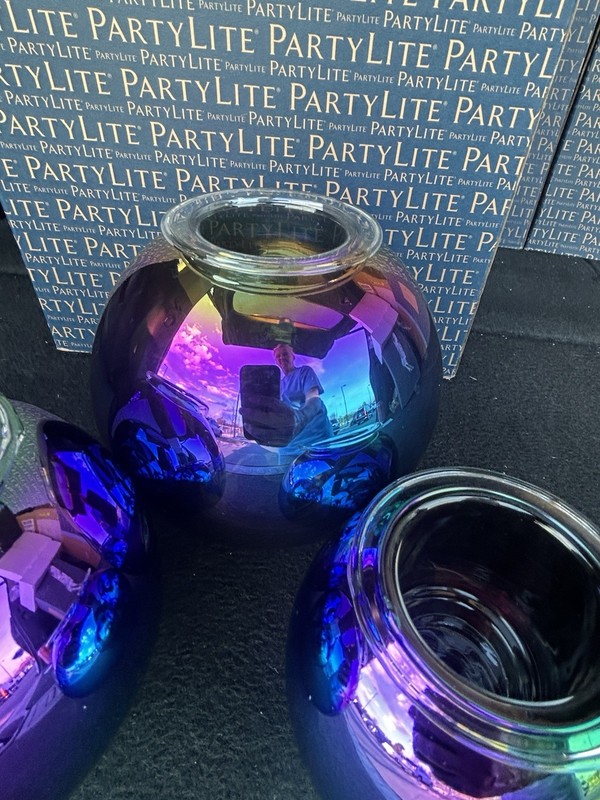 PartyLite MYSTIC REFLECTIONS Tealight Holder Trio Set Of 3 #P93239 NIB gallery