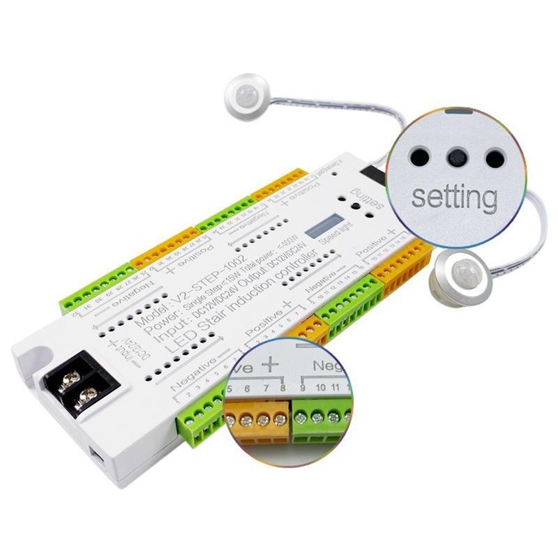 Automatic 32 Channels Stairway Lighting LED Motion Sensor Stair Light4753 gallery