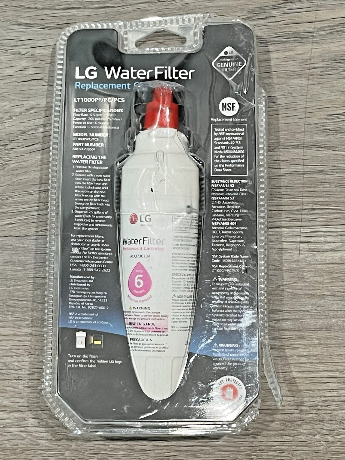Water Filter for Select LG Refrigerators, LT1000P LT1000PC LT1000PCS P/PC/PCS gallery