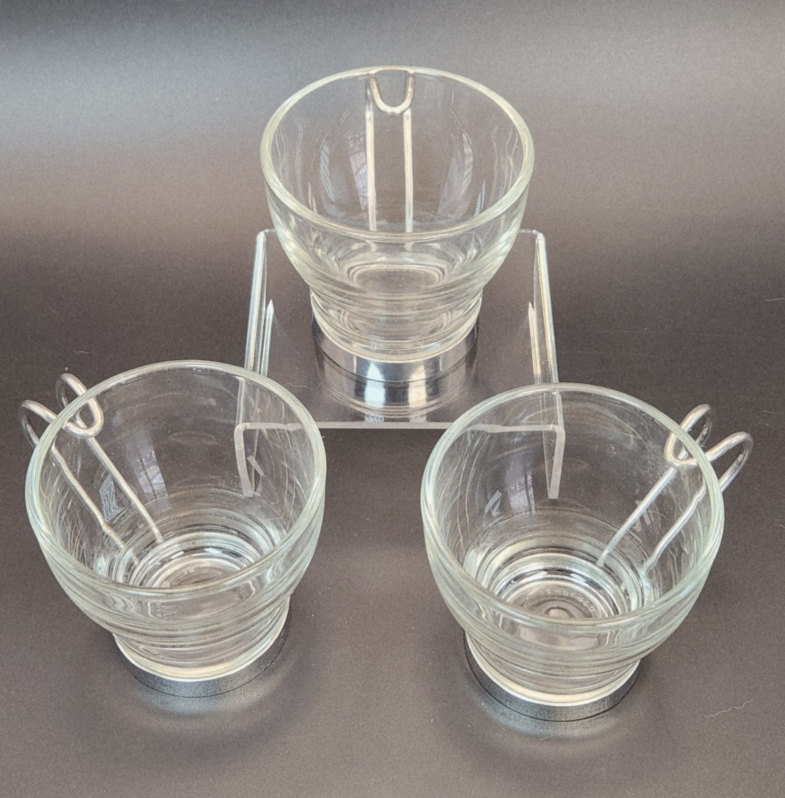 Bormioli Rocco Verdi Espresso Cup 3. 5 ounce Glass Stainless Coffee Cup Set of 3 gallery