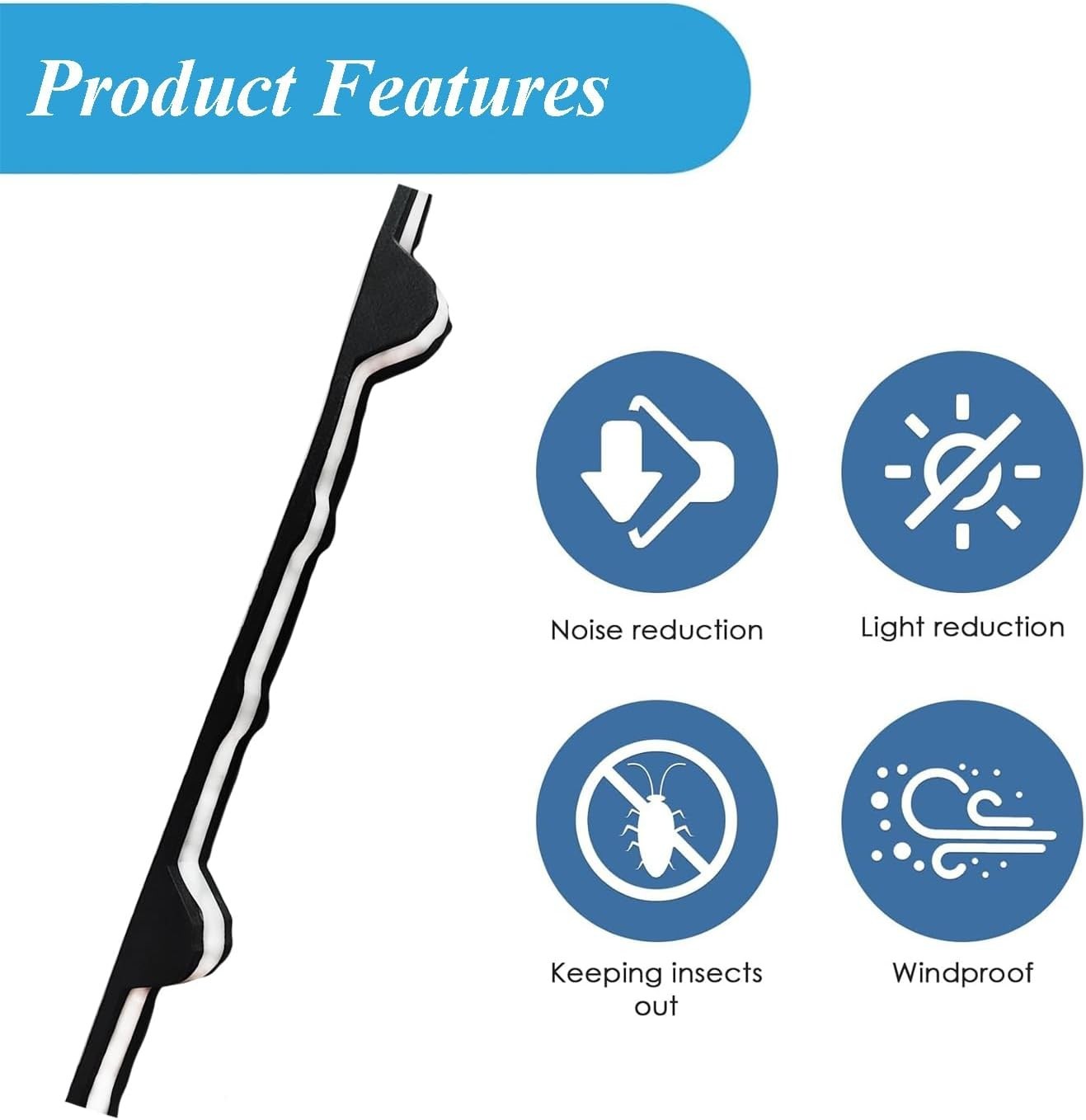 9 in Classic Rib Profile Foam Closure Strips with Self-Adhesive for Metal Roofin gallery