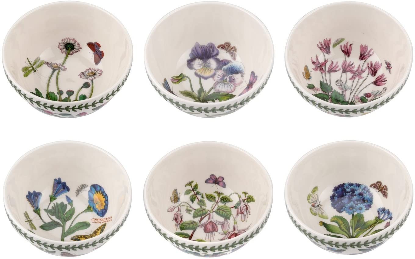 Portmeirion Botanic Garden Bowl Set – 5" Stacking Fine Earthenware Bowls gallery