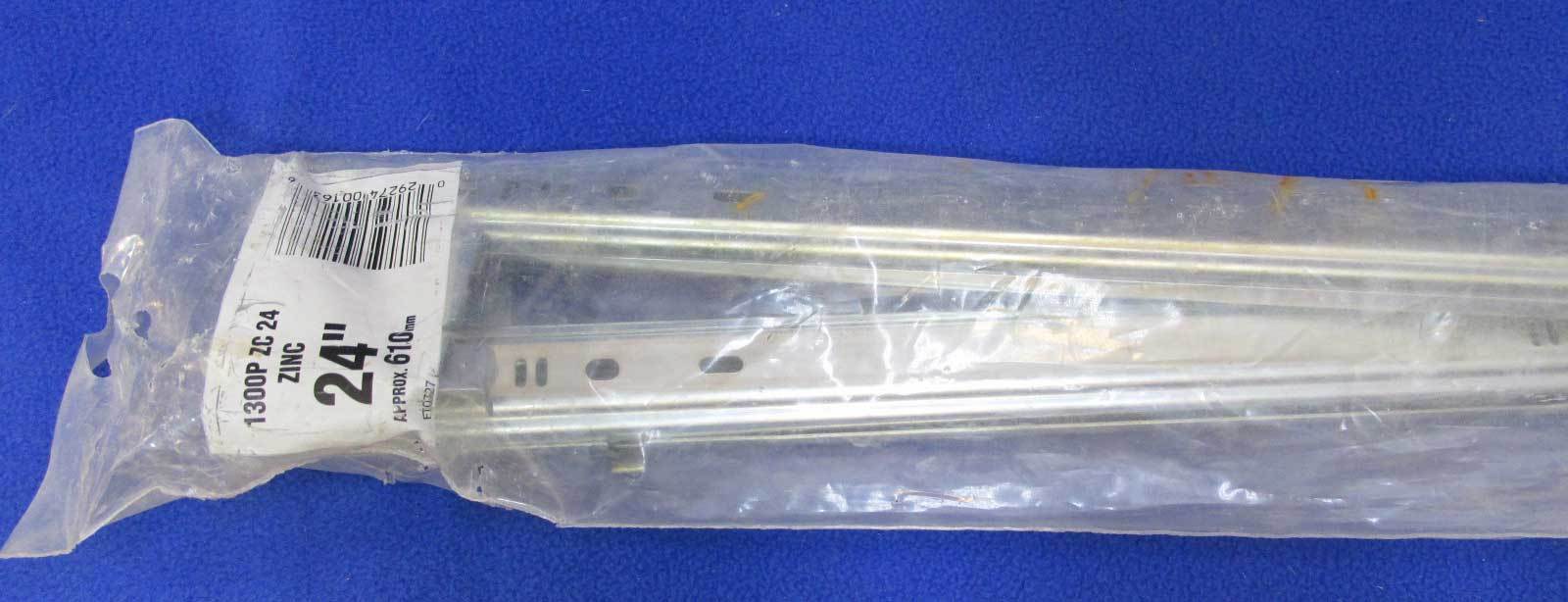 Side Mount Drawer Slide 24" Zinc Metal Knape & Vogt USA Made 75 Lbs 2 Pc Set gallery