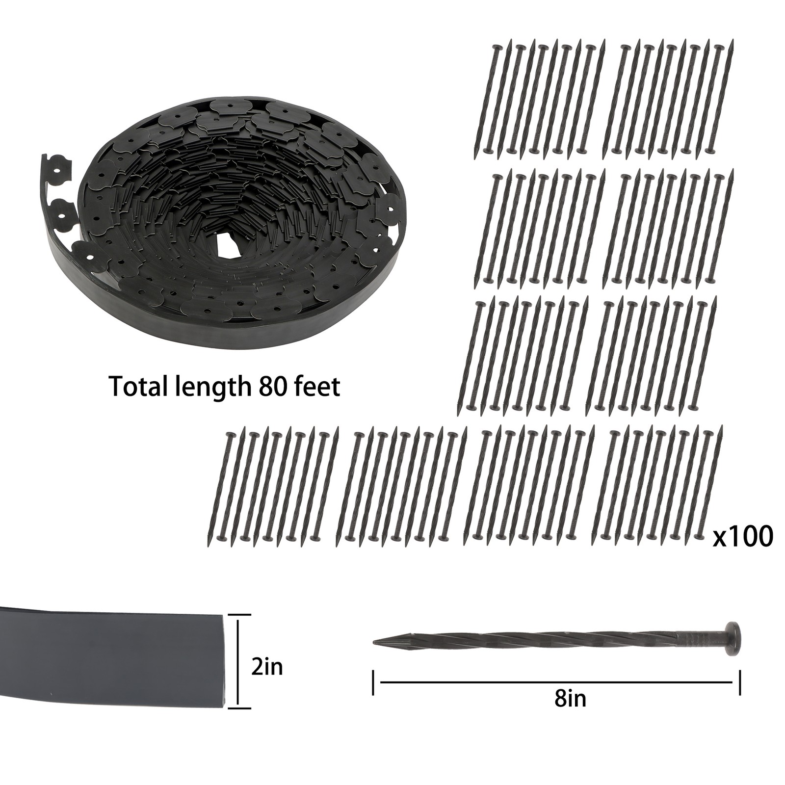 LABLT L-shaped Landscape Edging Border Kit Garden No-Dig Flexible Yard 20-246FT gallery