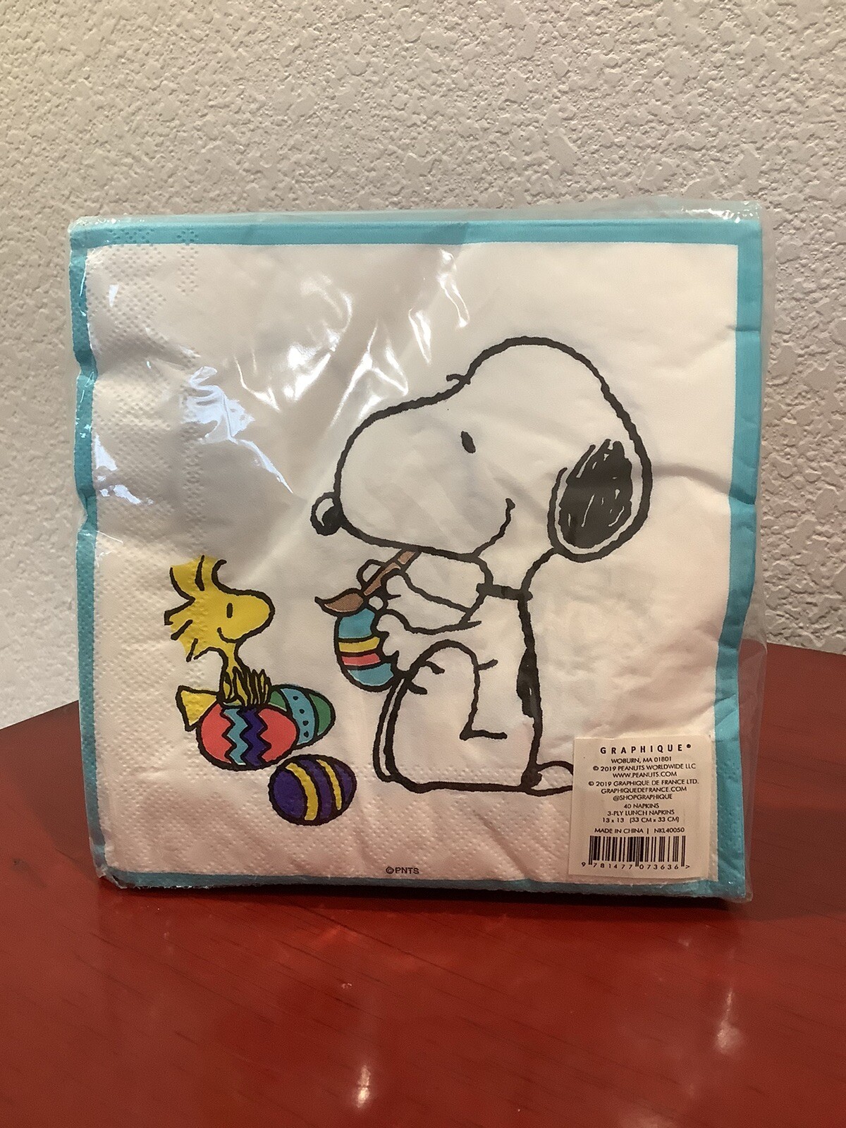GRAPHIQUE EASTER Peanuts Snoopy 40 Napkins 3 Ply 13 x 13 ~NEW IN PACKAGE~ gallery