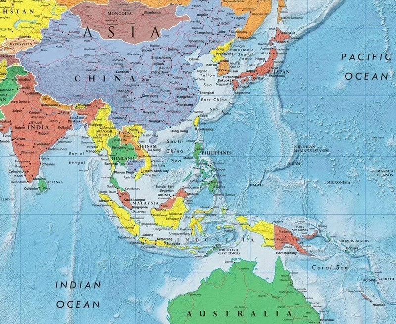 Swiftmaps World Premier Wall Map Poster Mural 24h x 36w gallery