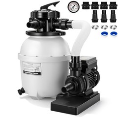 12” Sand Filter Pump 3168GPH 0.4HP Above Ground Pool Filter System 6-Way Timer