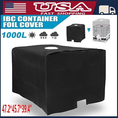 Waterproof IBC Tote Cover Zippered 275Gallon 1000L Water Tank Container Sunshade gallery