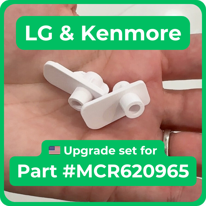 For LG Kenmore Crisper Drawer Wheel Mount MCR620965 PETG 2-Pack US Seller gallery