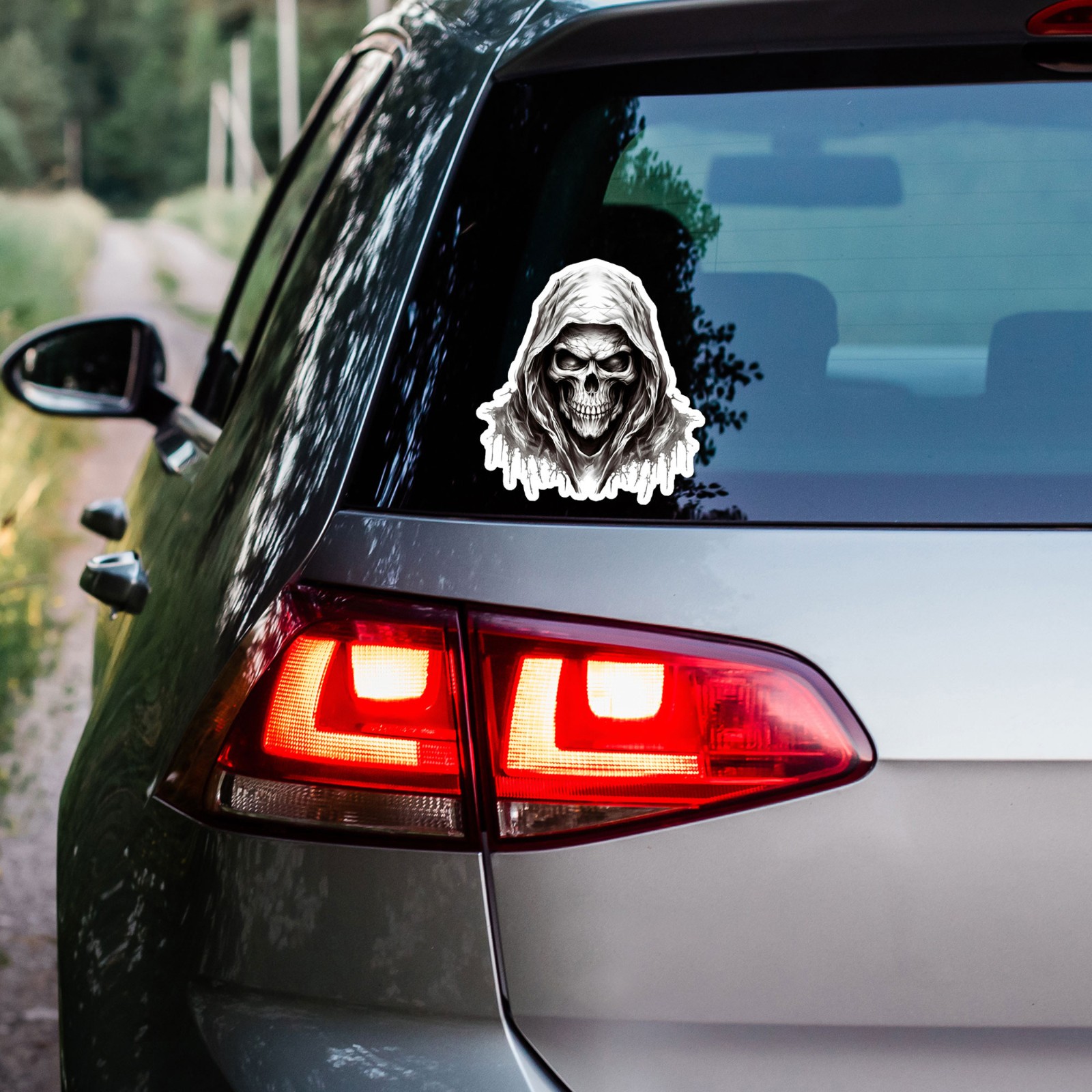 Grim Reaper Death Skull - Vinyl Decal Sticker - Car Window Laptop - ebn11038 gallery