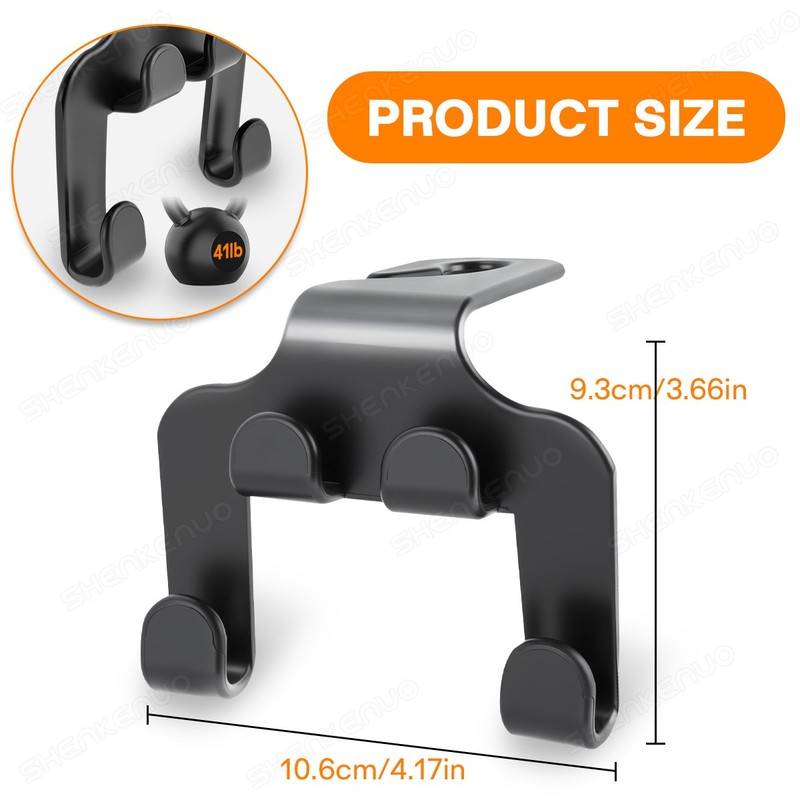 Universal Car Headrest Hook Plastic Seat Back Hanger Bag Storage Cloth Holder gallery