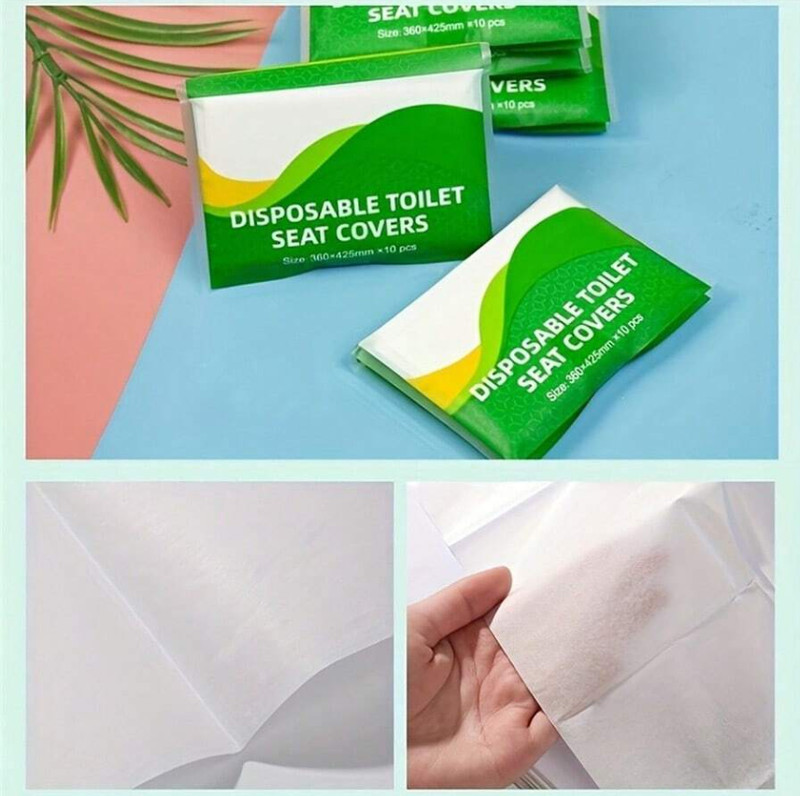 10pcs Flushable Disposable Toilet Seat Covers – Travel-Friendly & Hygienic Use gallery