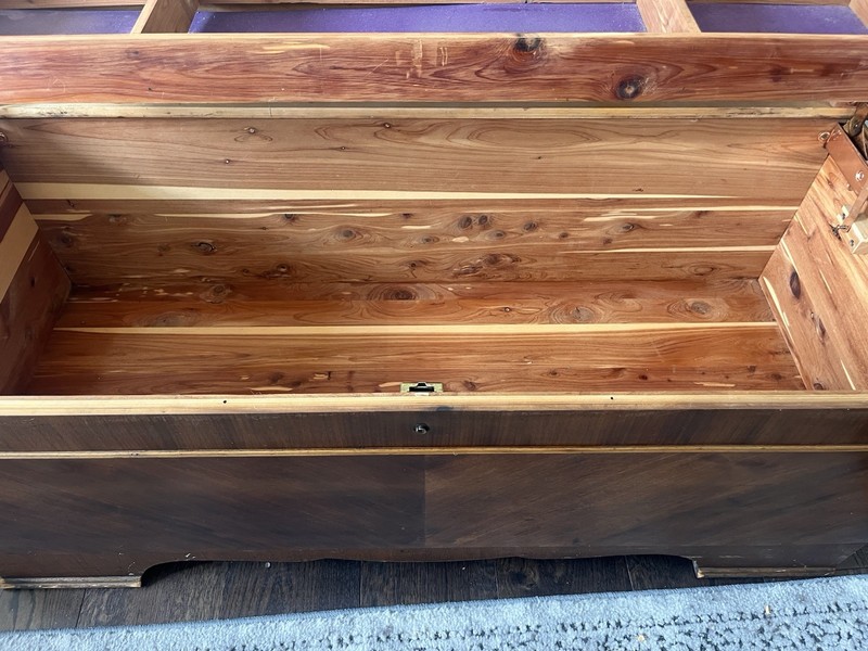 Bluebird Cedar Chest Brown Solid Wood Rectangular Storage Chest Trunk Hinged Lid gallery