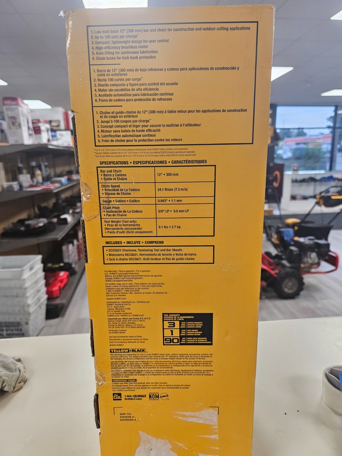 Dewalt DCCS621B 20V Max 12" Compact Cordless Chainsaw TOOL ONLY gallery