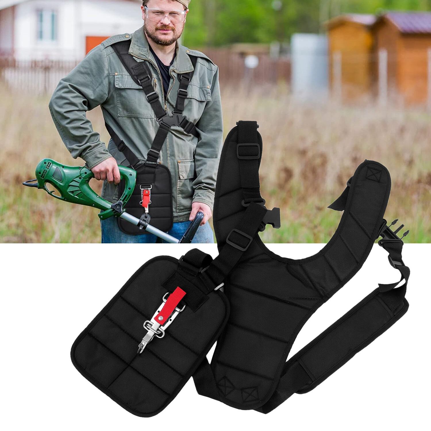 Trimmer Double Shoulder Strap Padded Belt for Brush Cutter Trimmer Adjustable gallery