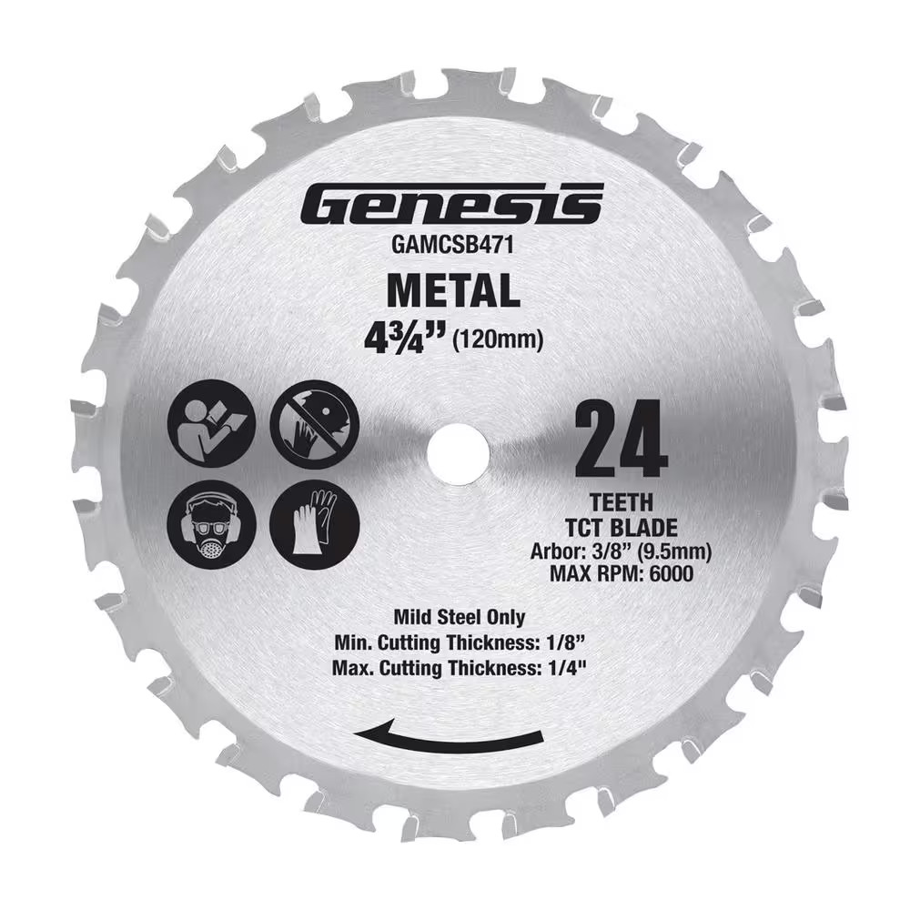 4-3/4 In. 24-Teeth Metal-Cutting Circular Saw Blade gallery